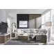 Grafton Pike Ash 5 Piece Modular Power Reclining Sectional with USB Charging