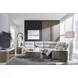 Grafton Pike Ash 5 Piece Modular Power Reclining Sectional with USB Charging