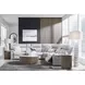 Grafton Pike Ash 6 Piece Modular Reclining Sectional with Storage Console and USB Charging