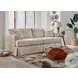 Sutton Sand Slip Cover Flared Arms Sofa
