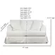 Sutton Snow White 67" Loveseat