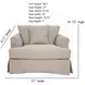 Sutton Sand Slip Cover Flared Arm Living Room Set