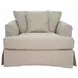Sutton Sand Slip Cover Flared Arm Living Room Set