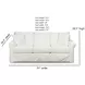 Sutton Snow White 91" Sofa