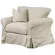 Sutton Sand Upholstered Chair and A Half with Pillow