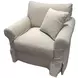 Sutton Sand Upholstered Chair and A Half with Pillow