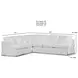 Sutton Snow White 2 Piece Modular RAF Sectional with Pillows