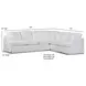 Sutton Snow White 2 Piece Modular LAF Sectional with Pillows