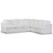 Sutton Snow White 2 Piece Modular LAF Sectional with Pillows
