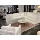Sutton Snow White 2 Piece Modular LAF Sectional with Pillows