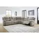 Brannigan Pebble 6 Piece Modular Power Reclining Sectional with Console and USB Charging