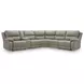 Brannigan Pebble 6 Piece Modular Power Reclining Sectional with Console and USB Charging