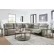 Brannigan Pebble 6 Piece Modular Power Reclining Sectional with Console and USB Charging