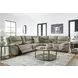 Brannigan Pebble 6 Piece Modular Power Reclining Sectional with Console and USB Charging