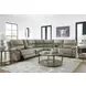 Brannigan Pebble 6 Piece Modular Power Reclining Sectional with Console and USB Charging