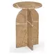 Abbey Amber Brown Round Marble Top Accent Table