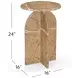 Abbey Amber Brown Round Marble Top Accent Table