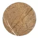 Abbey Amber Brown Round Marble Top Accent Table