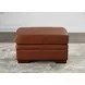 Langston Nutmeg Leather Upholstered Rectangular Ottoman