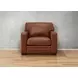 Langston Nutmeg Leather Upholstered Accent Chair