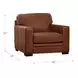 Langston Nutmeg Leather Upholstered Accent Chair