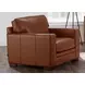 Langston Nutmeg Leather Upholstered Accent Chair