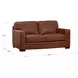 Langston Nutmeg Leather 69" Loveseat