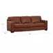 Langston Nutmeg Leather 96" Sofa
