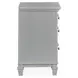 Harborwick Harbor Gray 3 Drawer Nightstand with USB Charging