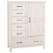 Westfield Brushed White 6 Drawer Chifferobe