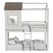 Lodge Cookies and Cream Twin Over Twin Loft Bunk Bed