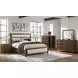 Marlow Sable and White King Upholstered Storage Panel Bed
