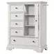 Olivia Brushed White 5 Drawer Chifferobe