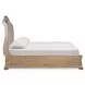 Marisol Fawn and Cream California King Leather Upholstered Storage Sleigh Bed