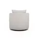 Silvi Off White Upholstered Swivel Accent Chair