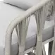 Alexa Outdoor Dining White Upholstered Outdoor Arm Chair Set of 2