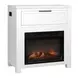 Fireside Consoles White Sintered Stone Top Fireside Console with USB Charging