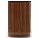 Altura Smoked Walnut and Champagne Gold 4 Door Glass Top Sideboard