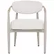 Merrowyn Greige and Louis Cream Performance Fabric Dining Arm Chair