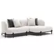 Madera Oatmeal 2 Piece Modular RAF Chaise Sectional with Pillows