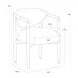 Gavina Gifford Script Upholstered Dining Arm Chair