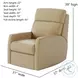 Mimi Maximus Caramel Swivel Rocker Recliner
