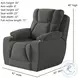 Challenger Brady Granite Power Headrest Wall Hugger Big Mans Recliner
