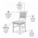 Island Haven Blanc and Gray Upholstered Dining Chair Set of 2