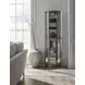 Platinum Glass Door Curio With Adjustable Shelves