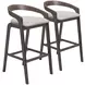 Troy Dove Gray And Espresso Bar Stool Set Of 2
