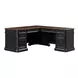 Roanoke Black L-Shaped Home Office Set