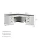 Roanoke White L-Shaped Desk