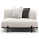 Madera Oatmeal 2 Piece Modular RAF Chaise Sectional with Pillows
