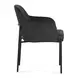 Sydney Black Performance Fabric Upholstered Arm Chair Set of 2